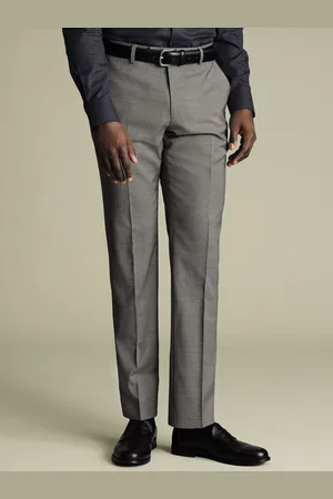 Charles Tyrwhitt Slim Fit Dogtooth Wool Blend Suit Trousers