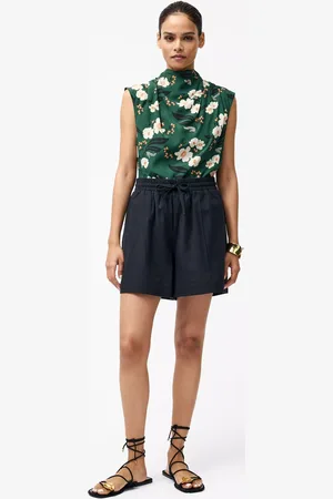 French Connection Clare Linen Tie Shorts