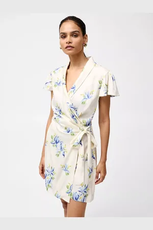 French Connection Ennis Vivian Satin Wrap Dress