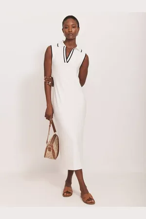 mint&berry Ribbed Polo Midi Dress