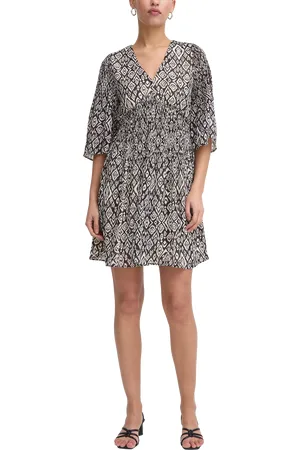 Ichi Neally Diamond Ikat Mini Dress