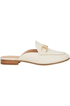 Dune Glairing Snaffle Trim Backless Leather Loafers