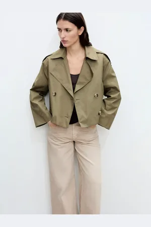 MANGO Lipa Cropped Trench Jacket