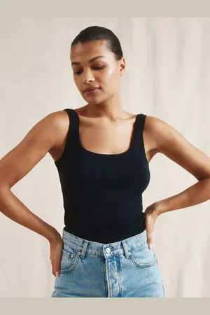 Albaray Scoop Neck Ribbed Vest Top