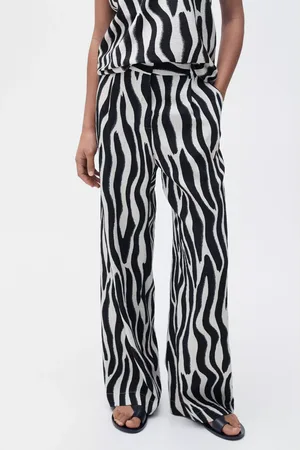 MANGO Nikita Zebra Straight Leg Trousers