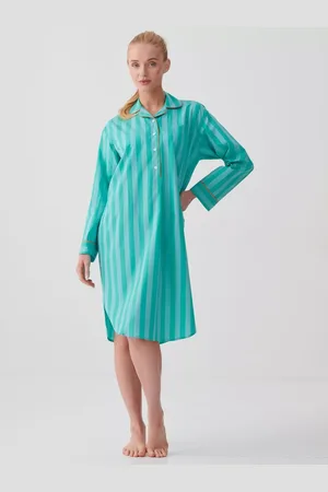 British Boxers New York Crisp Cotton Long Sleeve Nightshirt