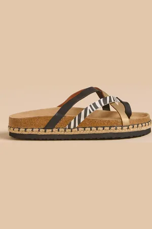 Brakeburn Zebra Print Strappy Sandals
