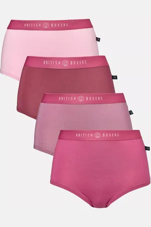 British Boxers Roses Bamboo Hipster Knickers, Pack of 4