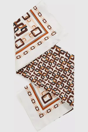 Reiss Scarlett Square Link Print Silk Scarf