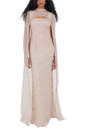 RAISHMA Brianna Caped Gown