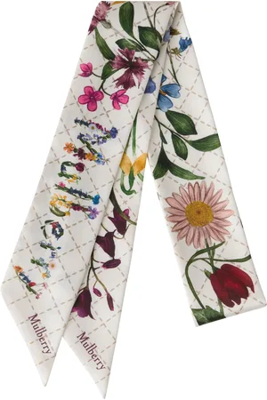 MULBERRY Wild Floral Skinny Scarf