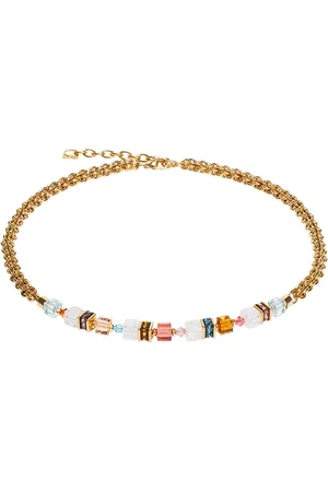 COEUR DE LION GeoCUBE® Fusion Summer Necklace, Gold Sunset