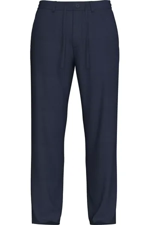 SELECTED Brody Straight Cotton Linen Blend Trousers