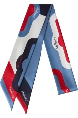 MULBERRY Colour Block Skinny Scarf