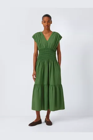 John Lewis Deep Shirred Waist Midi Dress