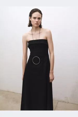 MANGO Brigitte Strapless Flared Dress