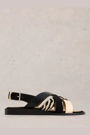 White Stuff Holly Leather Blend Mini Wedge Sandals