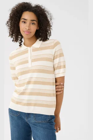 Kaffe Lizza Stripe Short Sleeve Jumper