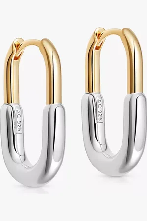ASTLEY CLARKE Aurora U-Shape Hoop Earrings, Gold/Silver