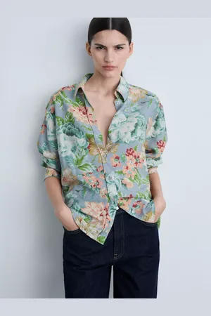 MANGO Floral Print Regular Fit Shirt
