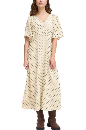 Ichi Zabby Spot Midi Dress