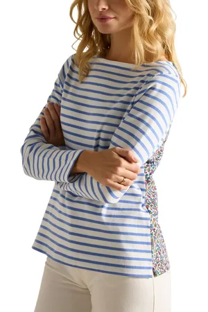 Joules Stripe/Floral Jersey Top