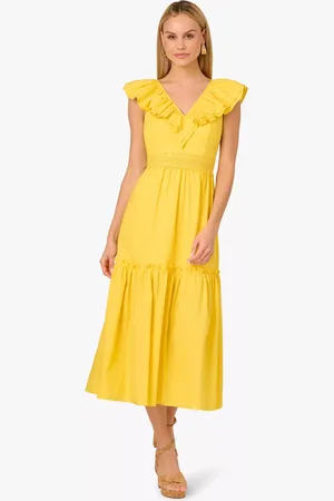 Adrianna Papell Adrianna by Ruffle Midi Dress