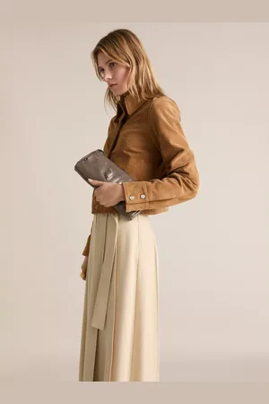 MANGO Biscuit Pure Suede Jacket