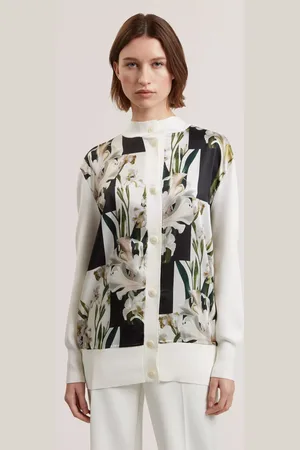 Ted Baker Belviaa Print Front Cardigan