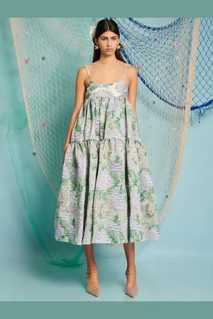 Sister Jane Ashore Floral Jacquard Midi Dress