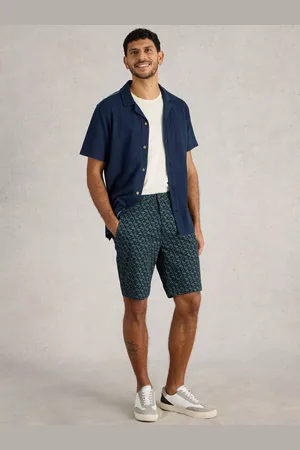 White Stuff Organic Cotton Blend Fish Print Shorts