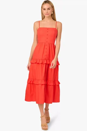 Adrianna Papell Adrianna by Solid Tiered Midi Sundress