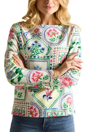 Joules Floral Mosaic Jersey Top