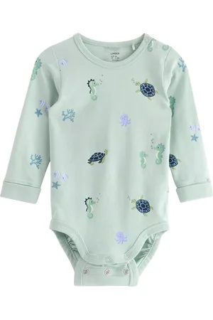Lindex Baby Sealife Print Long Sleeve Bodysuit