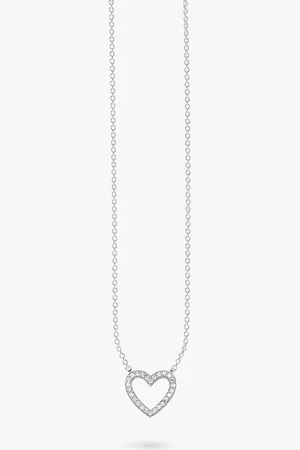 Thomas Sabo Glam & Soul Filigree Cubic Zirconia Pave Heart Pendant Necklace