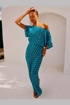 Never Fully Dressed Metallic Fleck Maxi Dress