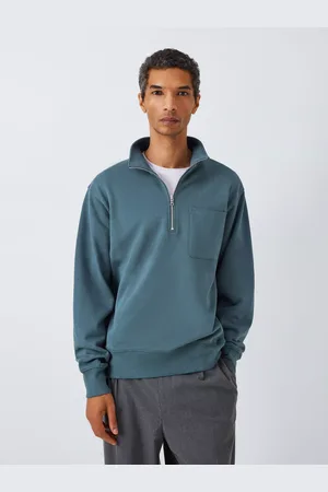 John Lewis Half-Zip Cotton Sweatshirt