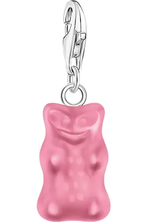 Thomas Sabo X Haribo Official Pink Goldbear Sterling Silver Pendant Charm, Pink/Silver