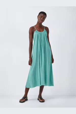 John Lewis Ruched Pure Organic Cotton Cami Dress