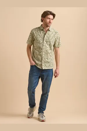 Brakeburn Cotton Regular Fit Shadow Floral Shirt