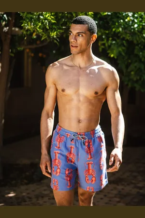 Chelsea Peers Lobster Print Swim Shorts