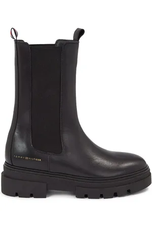 Tommy Hilfiger Leather Chunky Sole Chelsea Boots