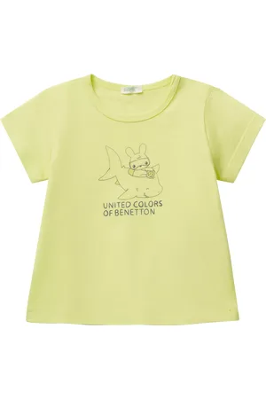 Benetton Baby Cotton Logo Print Short Sleeve Top