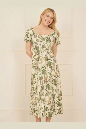 Yumi Printed Midi Dress