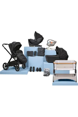 Bababing Raffi 2.0 Pushchair & Accessories with i-Size Hera Verto Spin Car Seat & ISOfix Car Seat Base Bundle, 16 Piece