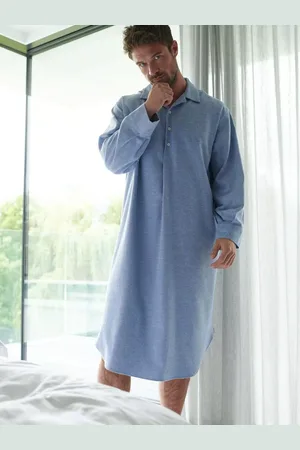 British Boxers Herringbone Brushed Cotton Nightshirt