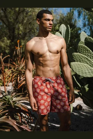 Chelsea Peers Fan Print Swim Shorts