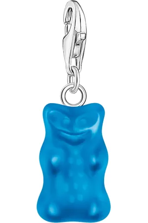 Thomas Sabo X Haribo Official Blue Goldbear Sterling Silver Pendant Charm, Blue/Silver