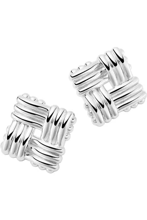 Daisy London Daisy x Polly Sayer Lattice Stud Earrings, Gold