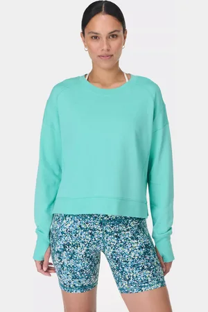 Sweaty Betty Organic Cotton Blend After Class Crop Sweatshirt
